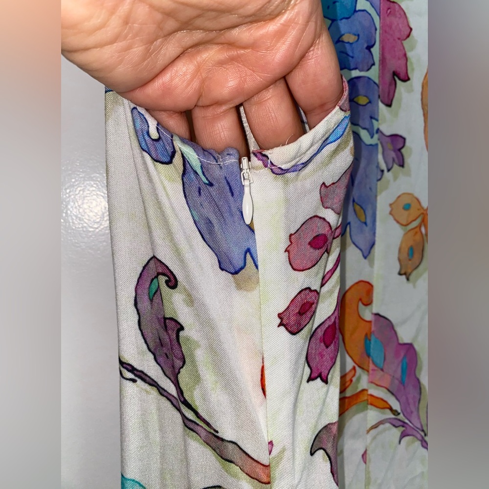 Soft Surroundings Flourish Watercolor Floral Maxi Dress Size L Large - Picture 13 of 16